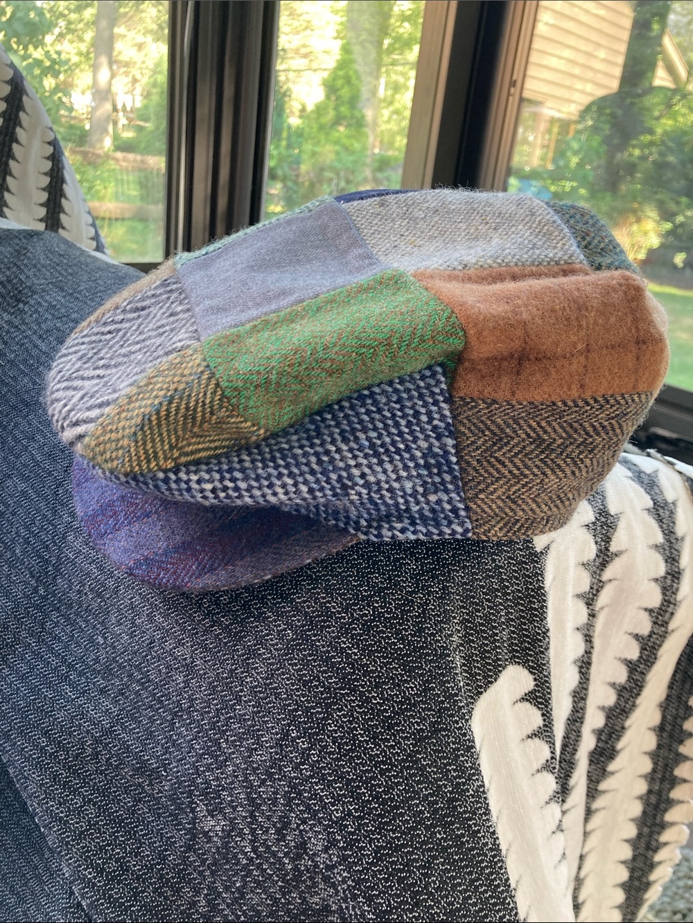 ORVIS Pure New Wool Patch Tweed Cabbie  Driver Newsboy Golf Hat